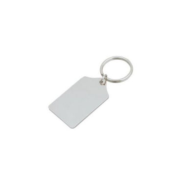 Versilberter Schlüsselring, leeres quadratisches Keychain (GZHY-KA-021)